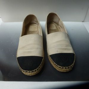 Tory Burch espadrilles leather toe emblem …